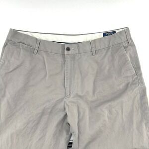 Polo Ralph Lauren Mens Stretch Classic Fit Chino Pants Gray 38x30 Straight Leg